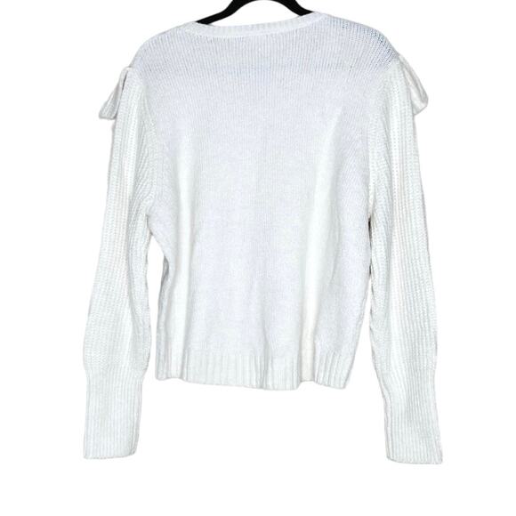 Wild Fable Ruffled Sweater, Cream Color, Cozy, Coquette - Picture 2 of 7